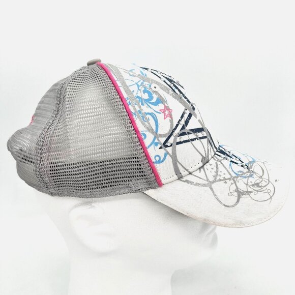 Dallas Cowboys Football NFL Star Mesh Strap Back Cap Hat Womens OS Pink White - Picture 4 of 9